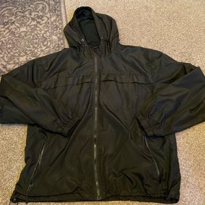Black windbreaker men